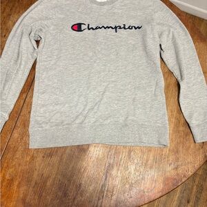 Champion Men's Heather Gray Crewneck Sweater